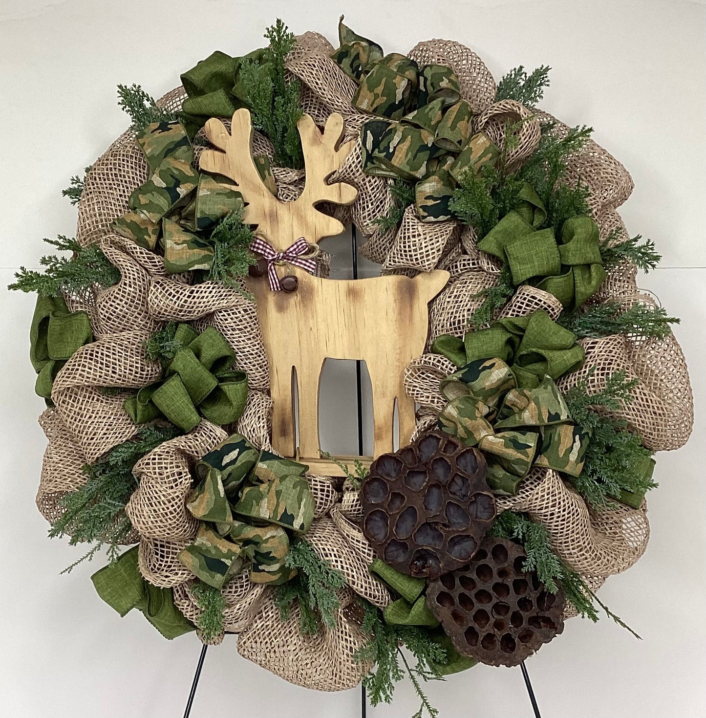 Rustic Reindeer Wreath
