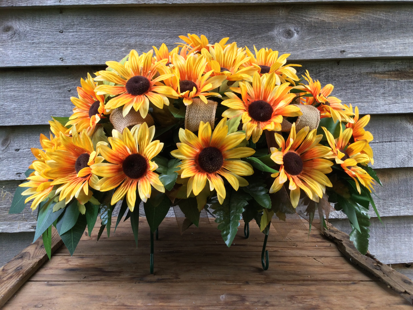 Sunflower Cemetery Flower Saddle