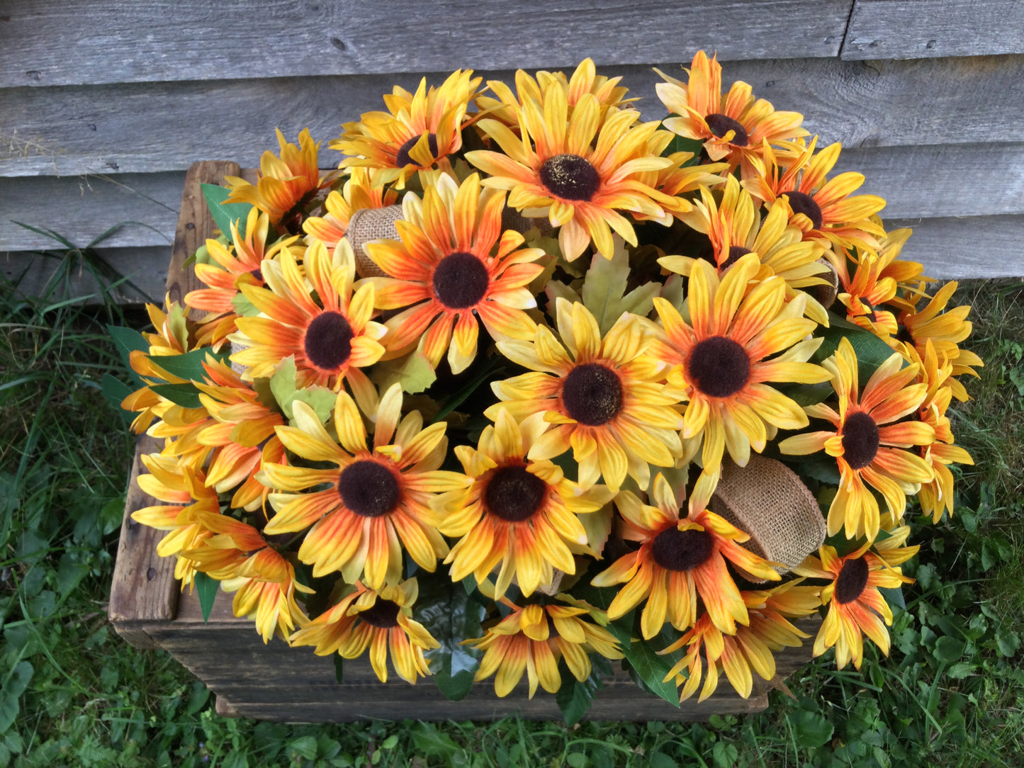 Sunflower Cemetery Flower Saddle