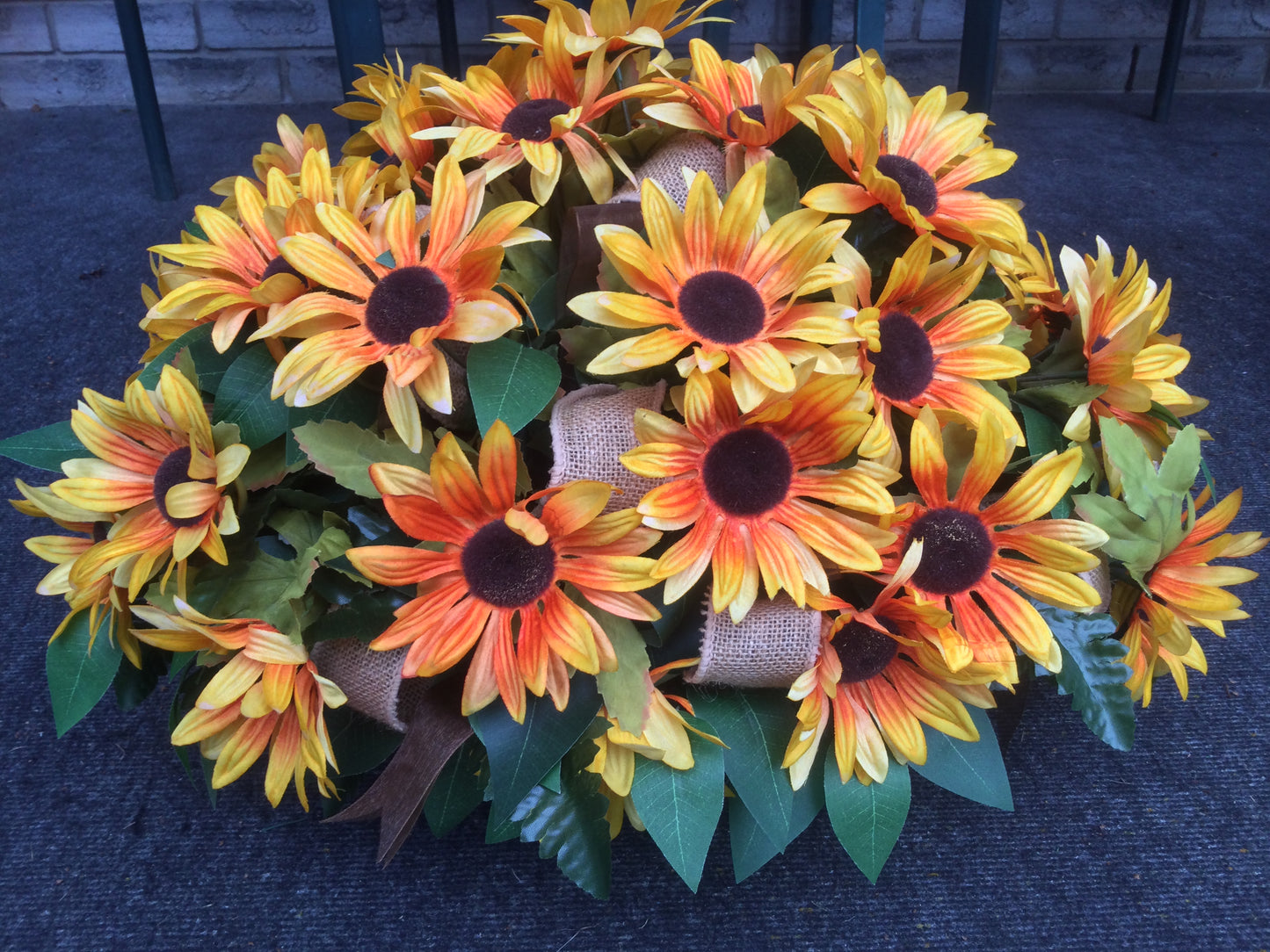 Sunflower Cemetery Flower Saddle