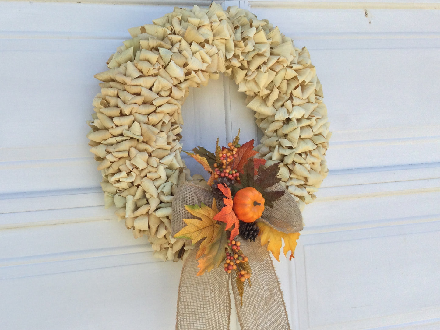 Fall Wreath, Corn Husk Wreath