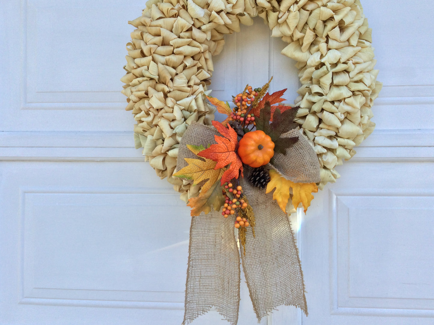 Fall Wreath, Corn Husk Wreath