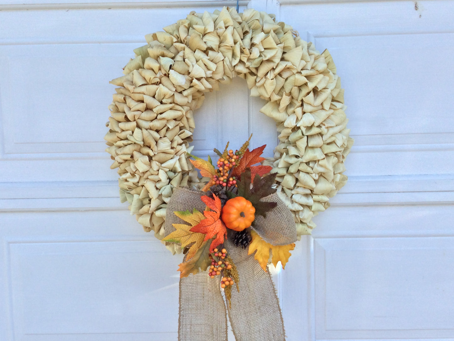 Fall Wreath, Corn Husk Wreath
