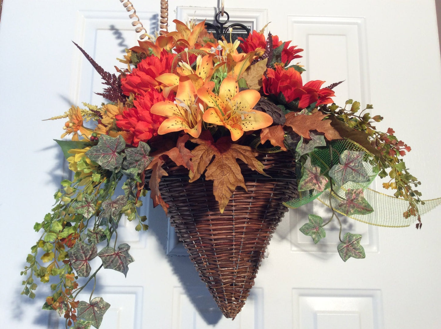 Autumn Floral Arrangement, Fall Splender Artificial Flowers, Fall Home Decor, Front Door Decor, Floral Wall Decor, Made in Canada