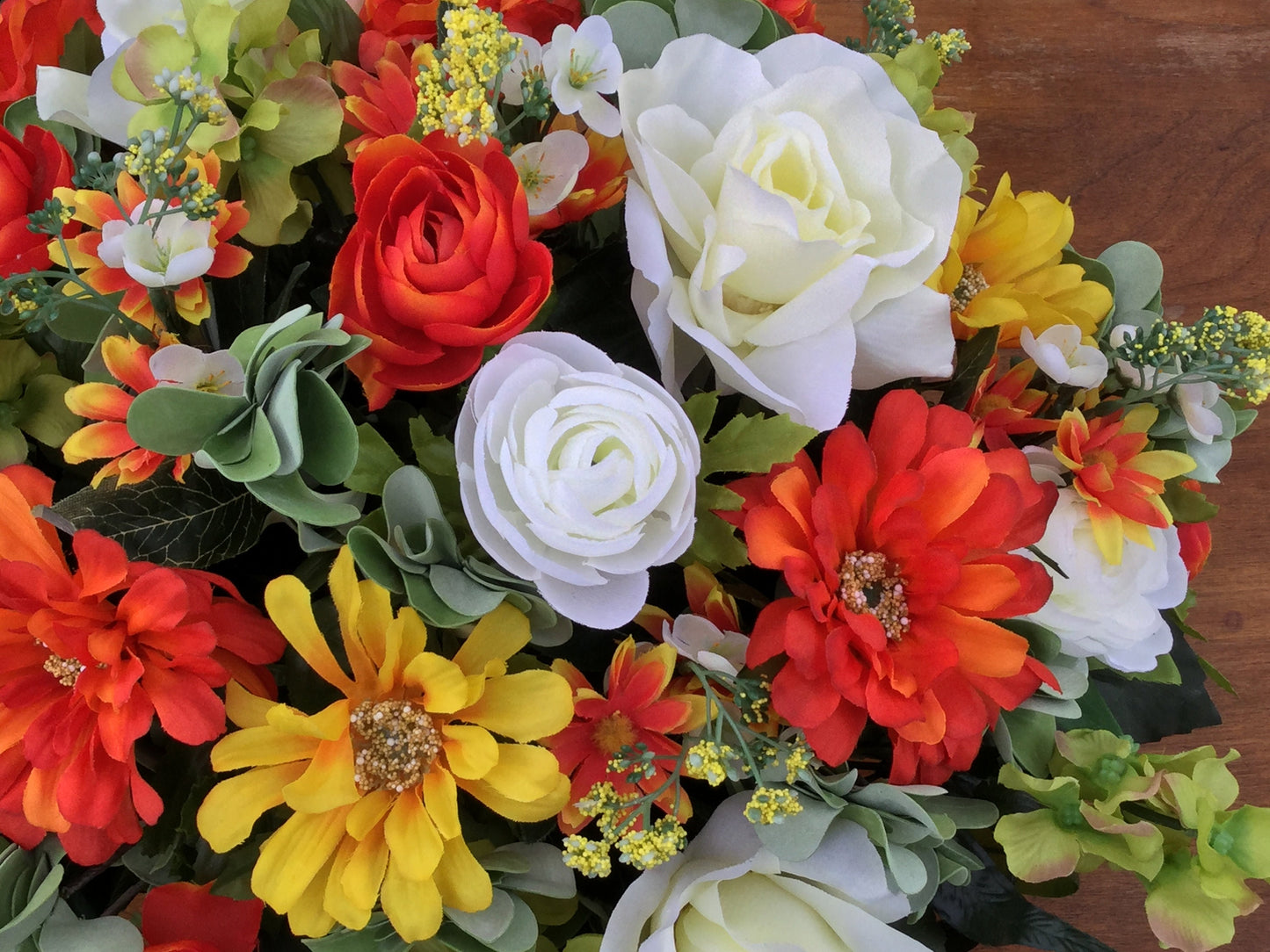 Summer Citrus Floral Basket Arrangement