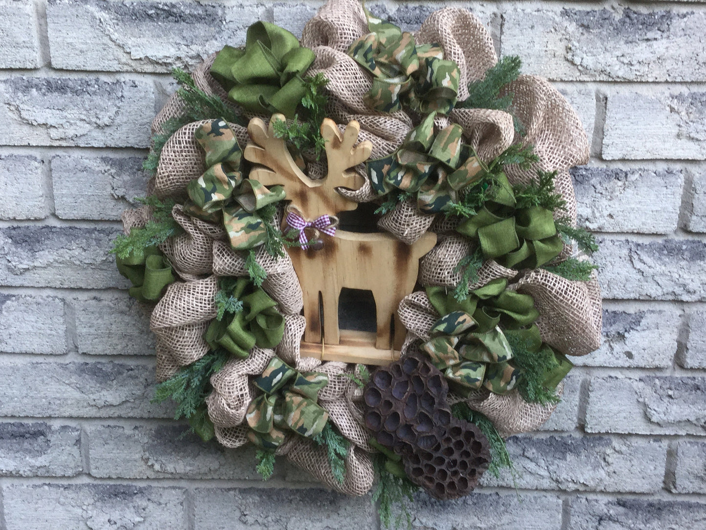 Rustic Reindeer Wreath