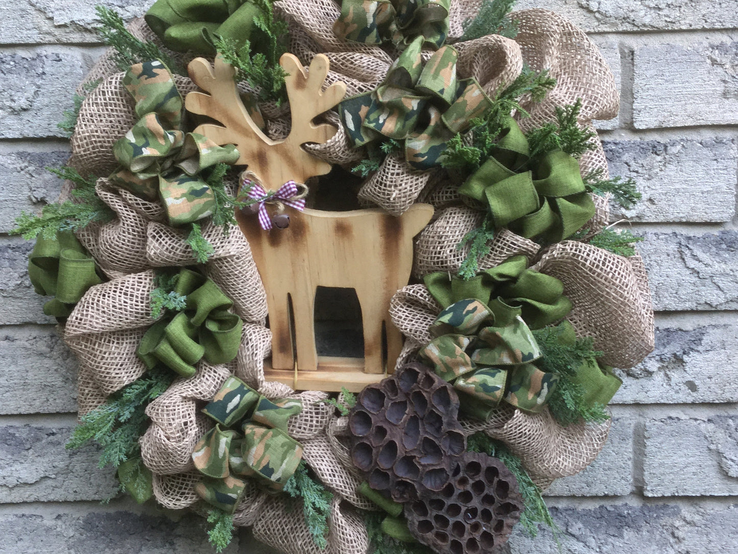 Rustic Reindeer Wreath