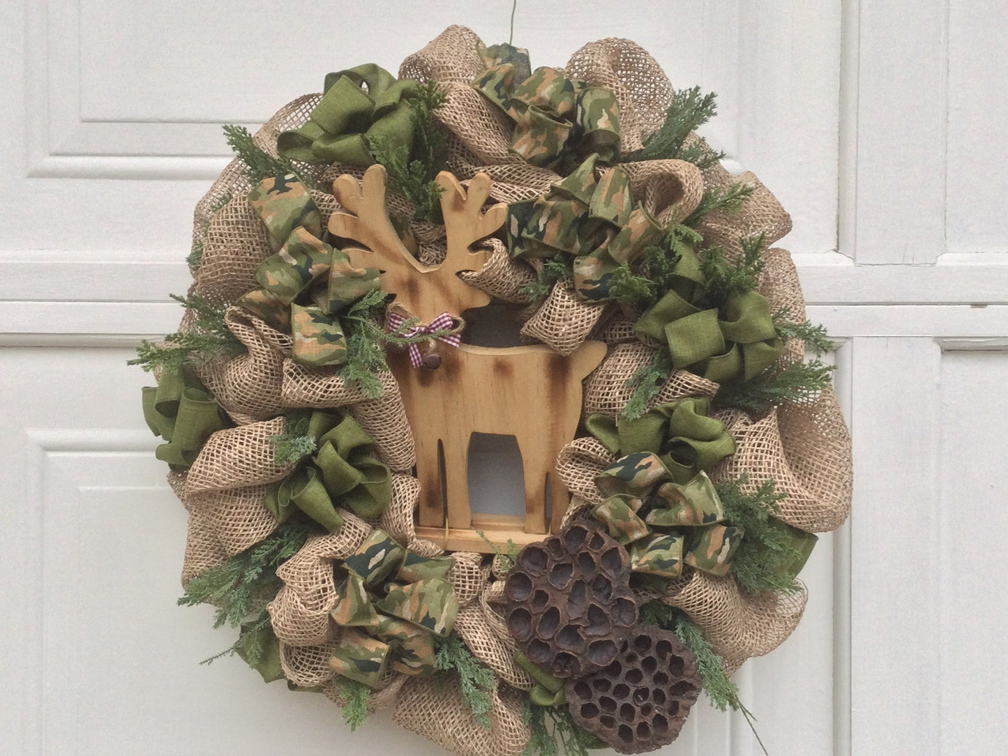 Rustic Reindeer Wreath