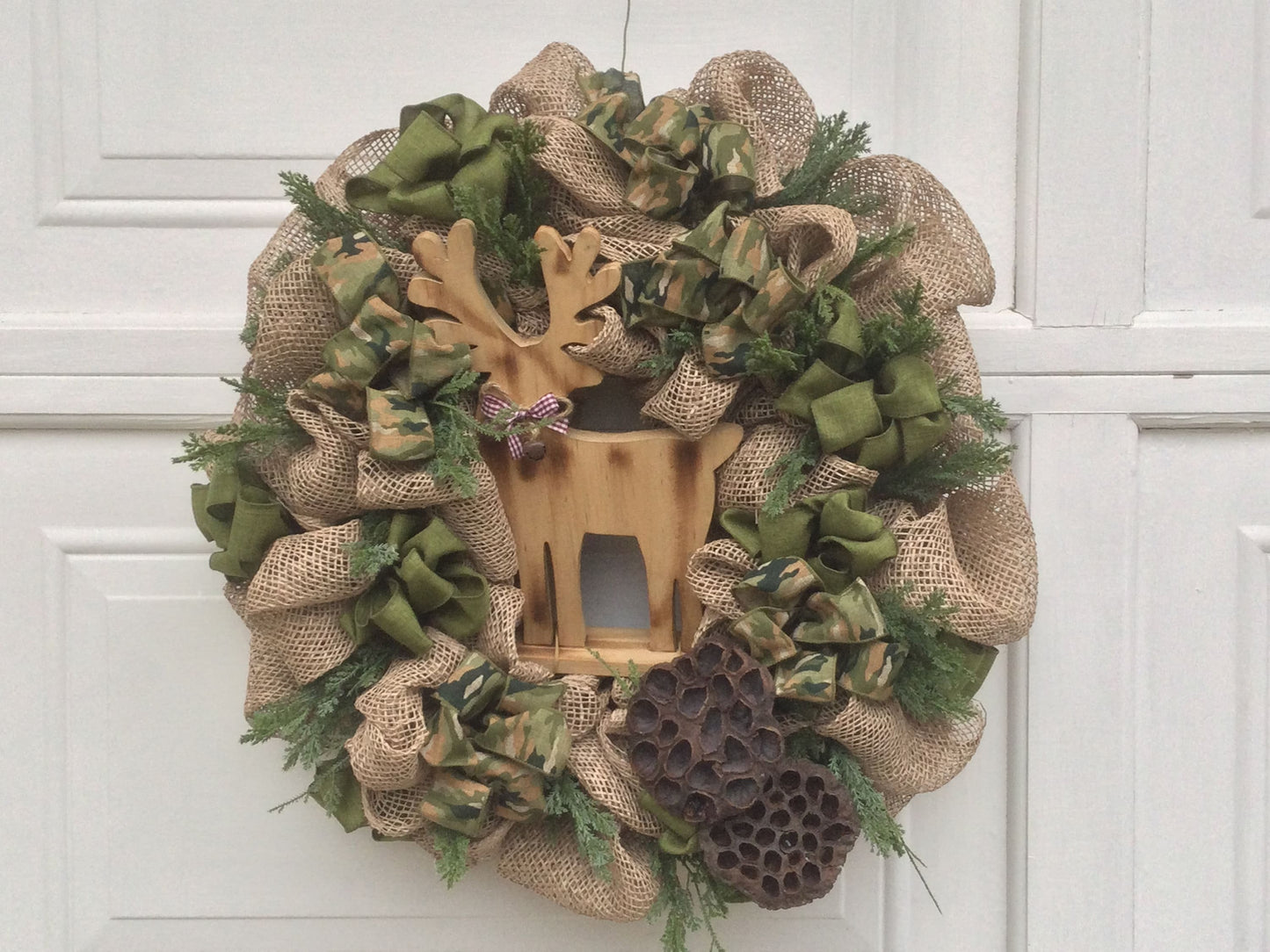Rustic Reindeer Wreath