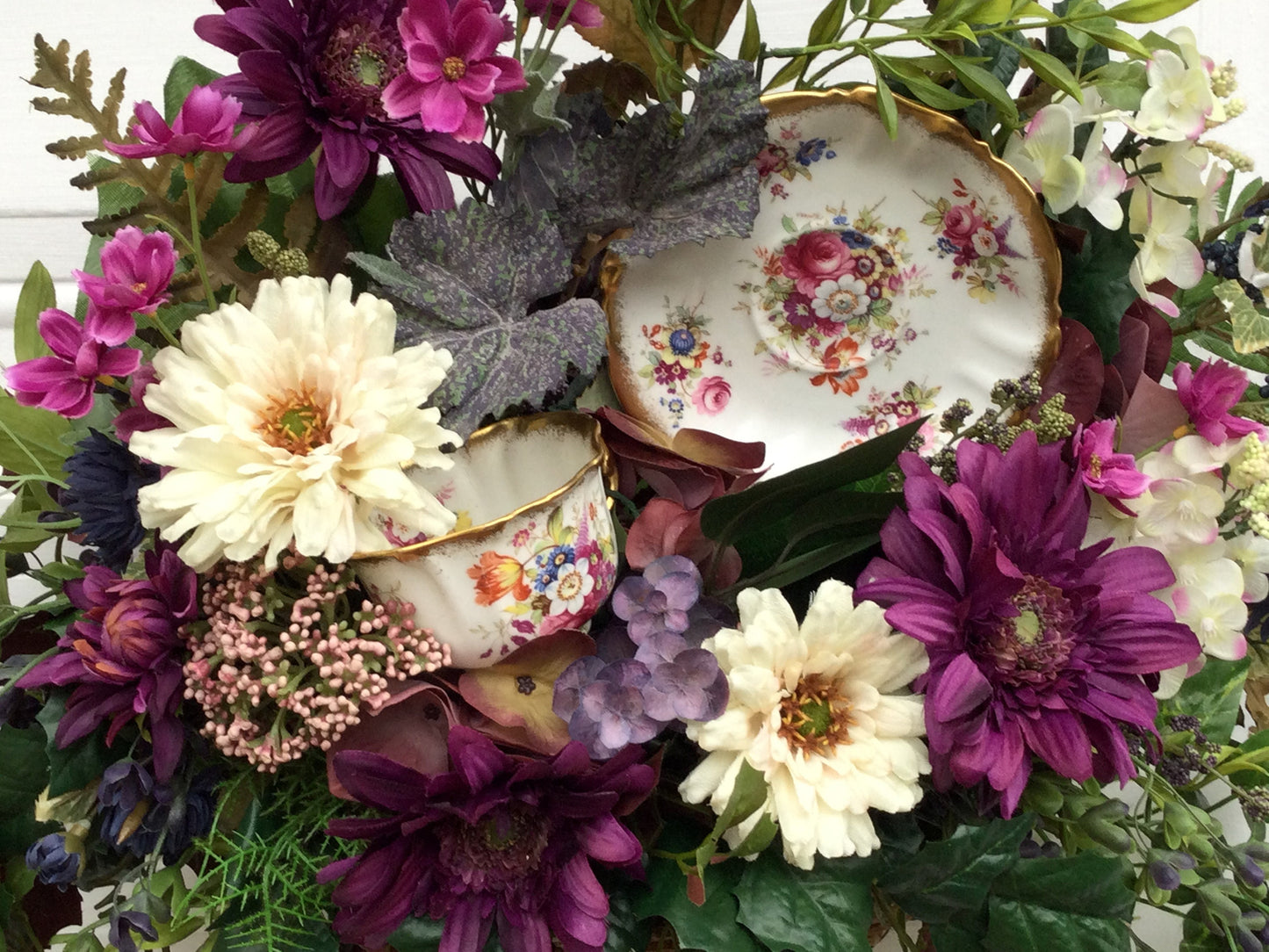 Victorian Teacup and Flower Basket