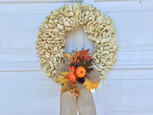 Fall Wreath, Corn Husk Wreath