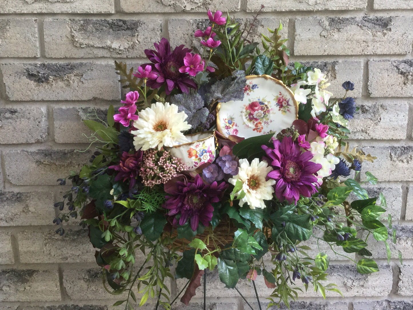 Victorian Teacup and Flower Basket