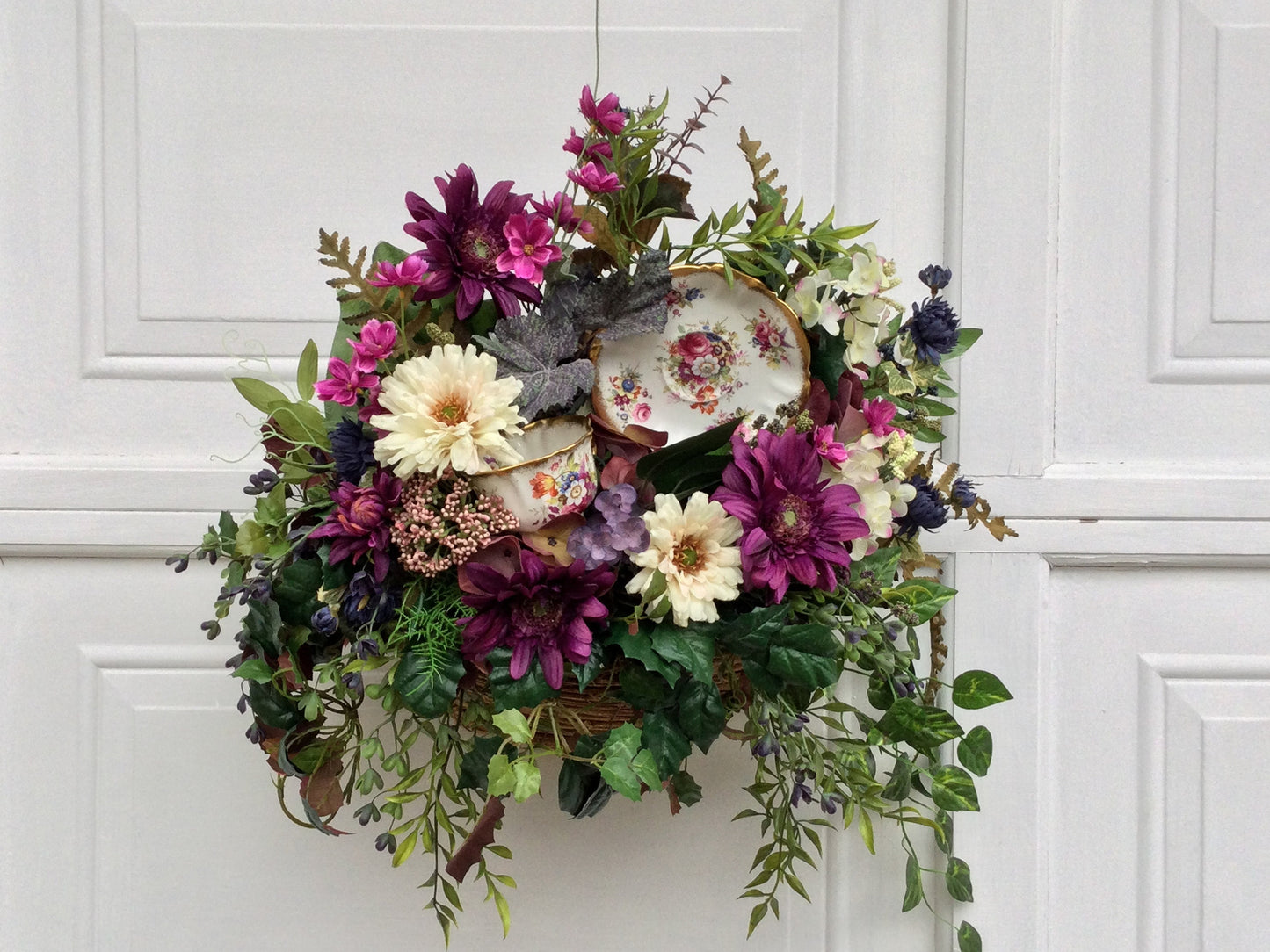 Victorian Teacup and Flower Basket